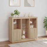  Komode s LED svjetlima 3 kom boja hrasta sonome | shoptok.hr