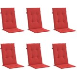  Jastuci za vrtne stolice 6 kom crveni 120x50x3 cm od tkanine | shoptok.hr