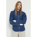 KARL LAGERFELD JEANS Jeans srajca ženska, mornarsko modra barva