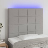  LED uzglavlje svjetlosivo 90x5x118/128 cm od tkanine | shoptok.hr