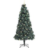 vidaXL Umjetno okićeno božićno drvce s setom kuglica Zelena 240 cm PET | shoptok.hr