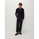 Reserved polo majica comfort fit z dolgimi rokavi - črna Cene