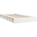  Okvir za krevet bijeli 100 x 200 cm od masivnog drva | shoptok.hr