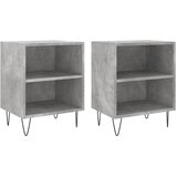  Noćni ormarići 2 kom boja betona 40x30x50 cm konstruirano drvo | shoptok.hr