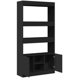 Maison Chic Visoka omara - Komoda - Predalnik črna 92x33x180 cm inženirski les, (21719674) | Shoptok.si
