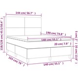  s oprugama i madracem tamnosivi 140x190 cm od tkanine | shoptok.hr