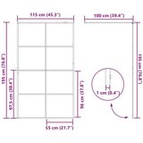  Zid za walk-in tuš Zlatno 115 x 195 cm Staklo otporno na udarce | shoptok.hr