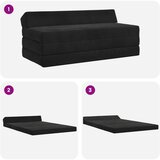 SOFA na razvlačenje Crna 120 x 60 x 49 cm Tkanina | Shoptok.si