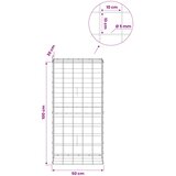  Gabion s žicom debljine 5 mm i mrežom 10x10 cm 50x30x100 cm | shoptok.hr