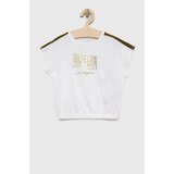 Guess Otroška bombažna kratka majica bela barva | Shoptok.si
