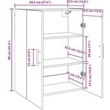  Ormarčići montirani na zid 2 pcs Staro drvo 69.5 x 34 x 90 cm | shoptok.hr
