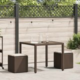 Maison Chic Vrtni stolčki - Vrtni stoli z blazinami 2 kosa Rjava 40x40x43 cm Poly Rattan JS1099, (21878459) Cene