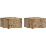  Noćni ormarić za montažu na zid 2 pcs Hrast artisan | shoptok.hr