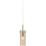 Markslöjd 109015 - Visilica na sajli TIBIA 1xE14/40W/230V dimljeno bež/mesing u