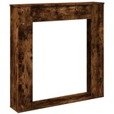 vidaXL Okvir za kamin dimljeni hrast 100x20x100 cm inženirski les | Shoptok.si