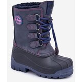 Lee Cooper High Warm Children's Snow Boots With Drawstring Navy | Shoptok.si