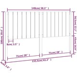  Posteljno vzglavje sivo 155,5x4x100 cm trdna borovina, (20647674) | Shoptok.si