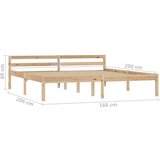  Okvir za krevet od masivne borovine 160 x 200 cm | shoptok.hr