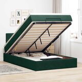  Otomanski krevet s madracem i LED tamnozeleni 120x190cm baršun | shoptok.hr