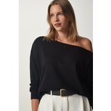  Women's Black Boat Neck Basic Knitwear Sweater | shoptok.hr