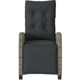  3-dijelni bistro set od poliratana s jastucima sivi - Siva 1 | shoptok.hr