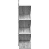  Polica za knjige drvo 4-razine 30 x 18 x 60 cm Siva Sonoma | shoptok.hr