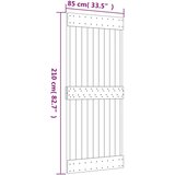  Klizna vrata s priborom za montažu 85 x 210 cm masivna borovina | shoptok.hr