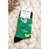 Kesi Men's socks with Asian noodle patterns, green | shoptok.hr