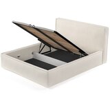 Maison de Rêve Krem tapecirani bračni krevet s prostorom za odlaganje s podnicom 180x200 cm Lounge L – | shoptok.hr