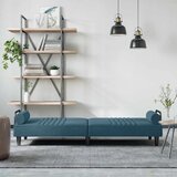  Kauč na razvlačenje s naslonima za ruke plavi baršunasti | shoptok.hr