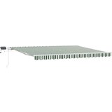  Povlačivi tende Zelena i bijela 450 × 350 cm Tkanina i Aluminij | shoptok.hr
