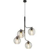  Luster na sajli CESAR 4xE27/15W/230V crna/zadimljeno-siva | Eponuda.com
