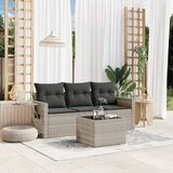 4-dijelni set vrtnih sofa s jastucima svijetlosivi poliratan | shoptok.hr