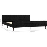  Posteljni okvir črn žamet 200x200 cm | Shoptok.si