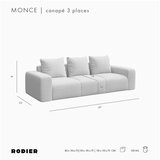 Rodier Bež sedežna garnitura iz tkanine bouclé 287 cm Monce – | Shoptok.si