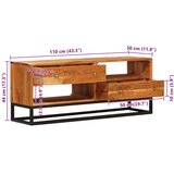 TV ormar Prirodna 110 x 30 x 44 cm Čvrsto drvo akacije | shoptok.hr