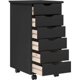  Set stola i pokretnog ormara MOSS 2 pcs Crna | shoptok.hr