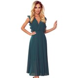 Numoco Pleated dress with ruffles and a neckline | shoptok.hr