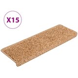  Prostirke za stepenice 15 kom 65x21x4 cm bež pravokutni rub | shoptok.hr