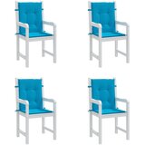  Jastuci za vrtne stolice 4 kom plavi 100 x 50 x 3 cm od tkanine | shoptok.hr