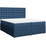  Krevet s oprugama i madracem plavi 200 x 200 cm od tkanine | shoptok.hr
