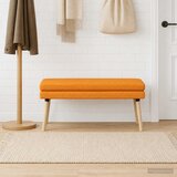  Klupa s dvostrukim slojem Tamno žuta 110 x 40 x 47 cm Tkanina | shoptok.hr