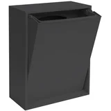 Crna kanta za smeće za odvojeni otpad/zidna od reciklirane plastike Recycling Box –