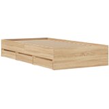  Okvir kreveta s ladicama boja hrasta sonome 75x190 cm drveni | Eponuda.com