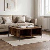  Stolić za kavu Dimljeni hrast 90 x 90 x 41 cm Konstruirano drvo Cijene