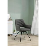 MID.YOU NASLANJAČ, les, kovina, tekstil črna, sivorjava | Shoptok.si