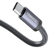  TRANYOO USB Data kabl T-S20C ojačan metalni USB na Type C 1m CRNI | Eponuda.com