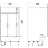 Tvilum Antracitno sivi ormar 99x200 cm Bodo – Cijene