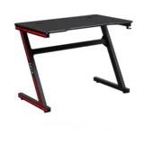 gaming miza/računalniška miza, črna/rdeča, mackenzie 100 cm