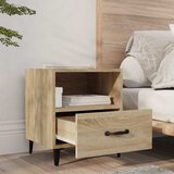  Noćni ormarić boja hrasta sonome od konstruiranog drva | shoptok.hr